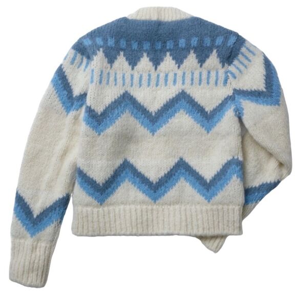 NWT FAHERTY Icelyn Alpaca Fairisle Cardigan in Frosty Fairisle M - Picture 6 of 10